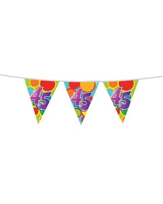 Haza Leeftijd Versiering 45 Jaar Slingers 10 Meter Vlaggenlijn