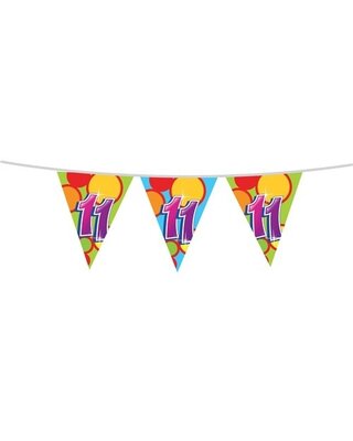 Haza Leeftijd Versiering 11 Jaar Slingers 10 Meter Vlaggenlijn