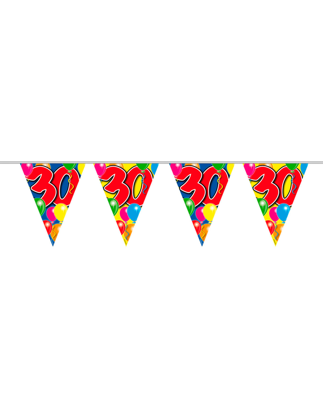 Folat LEEFTIJD VERSIERING 30 JAAR SLINGERS 10 METER VLAGGENLIJN