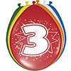 Folat ballon 3 jaar 8 St