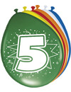 Folat Ballonnen 5 Jaar Leeftijd Versiering 30 Cm 8 Stuks