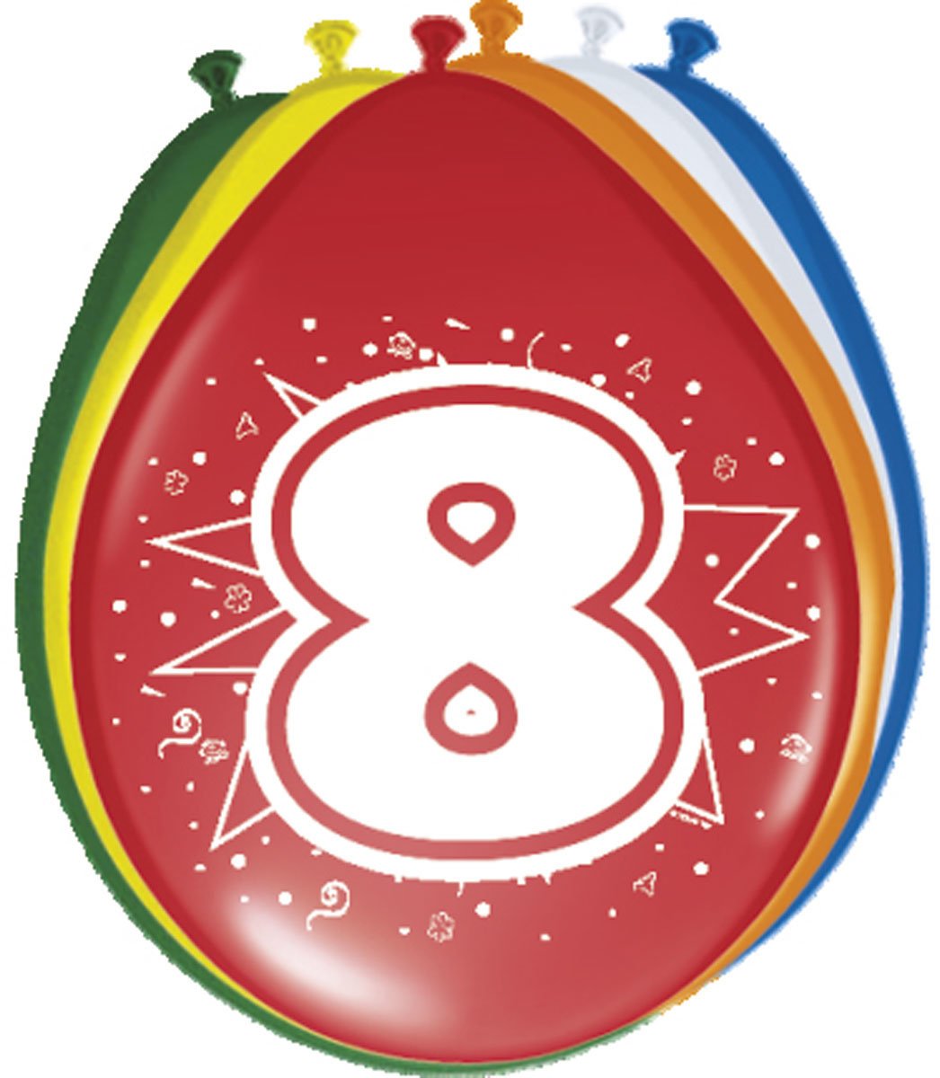 Folat Folat ballon 8 jaar 8 St