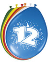 Folat Ballonnen 12 Jaar Leeftijd Versiering 30 Cm 8 Stuks