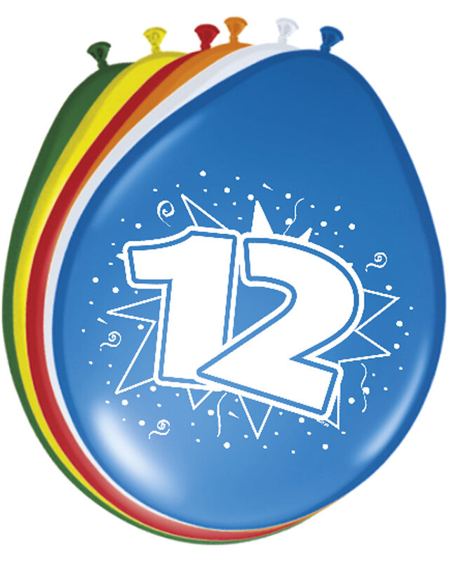 Folat Folat ballon 12 jaar 8 St