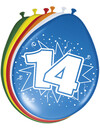 Folat Ballonnen 14 Jaar Leeftijd Versiering 30 Cm 8 Stuks