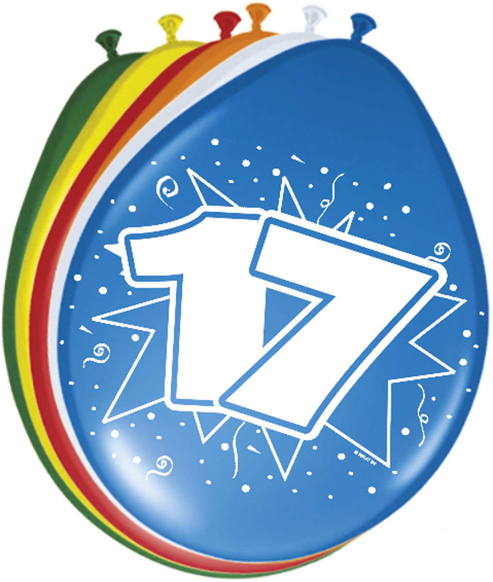 Folat Folat ballon 17 jaar 8 St