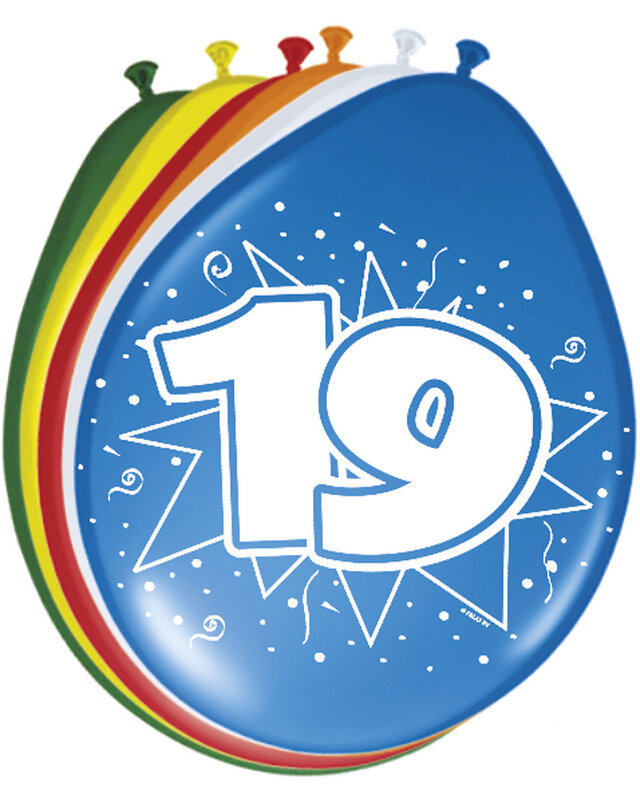 Folat Folat ballon 19 jaar 8 St