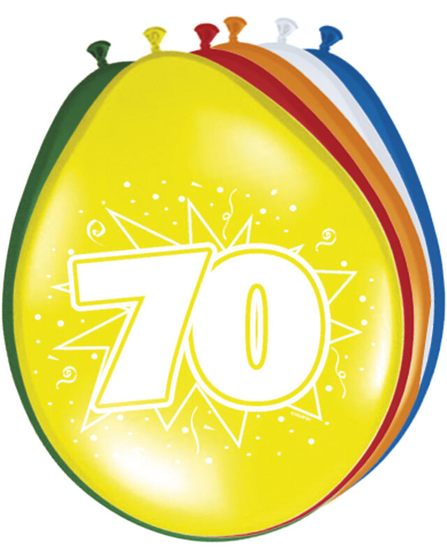 Folat Folat ballon 70Jaar 8 stuks
