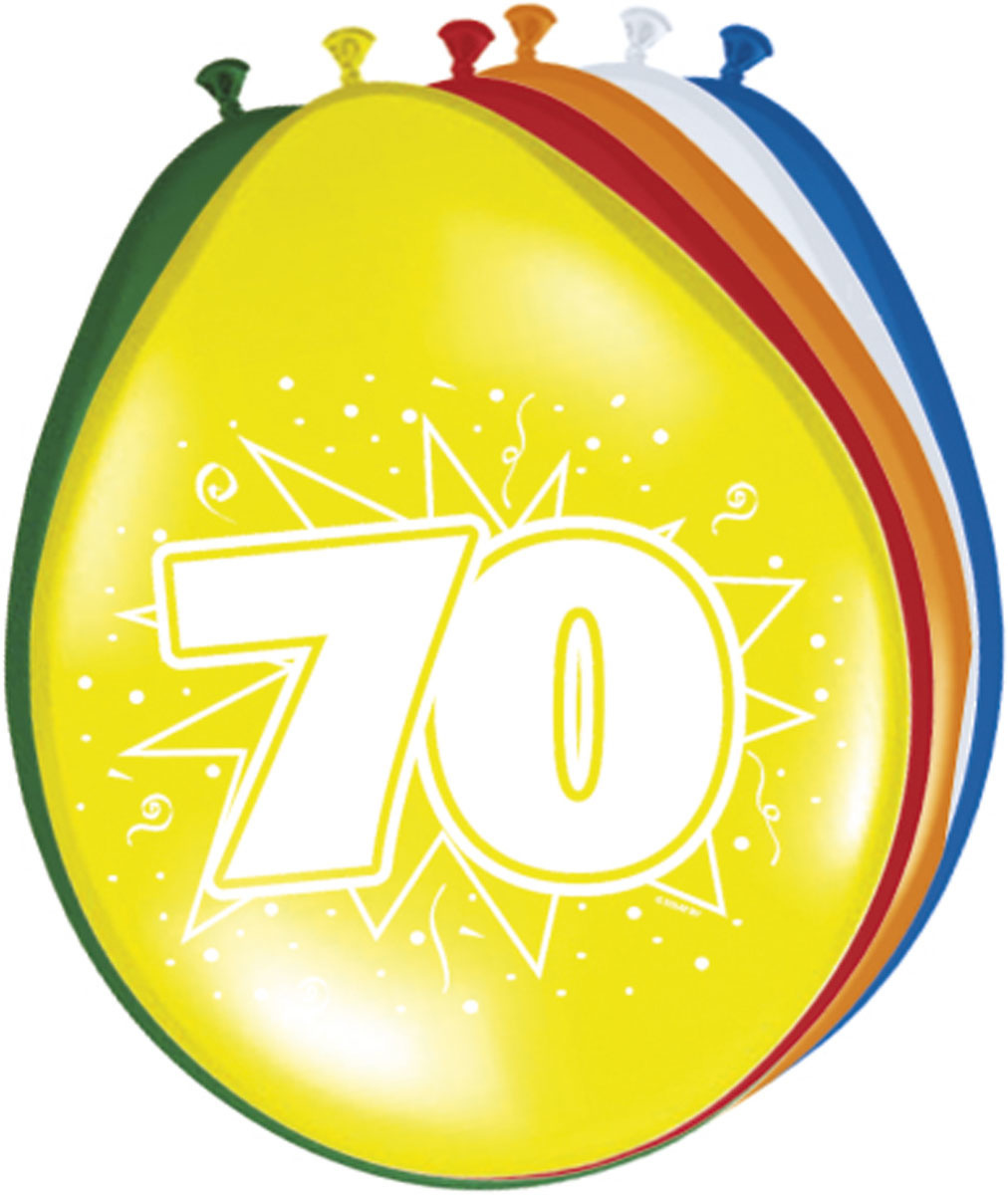 Folat Folat ballon 70Jaar 8 stuks