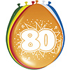Folat ballon 80Jaar 8 stuks