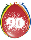 Folat Ballonnen 90Jaar Leeftijd Versiering 30 Cm 8 Stuks