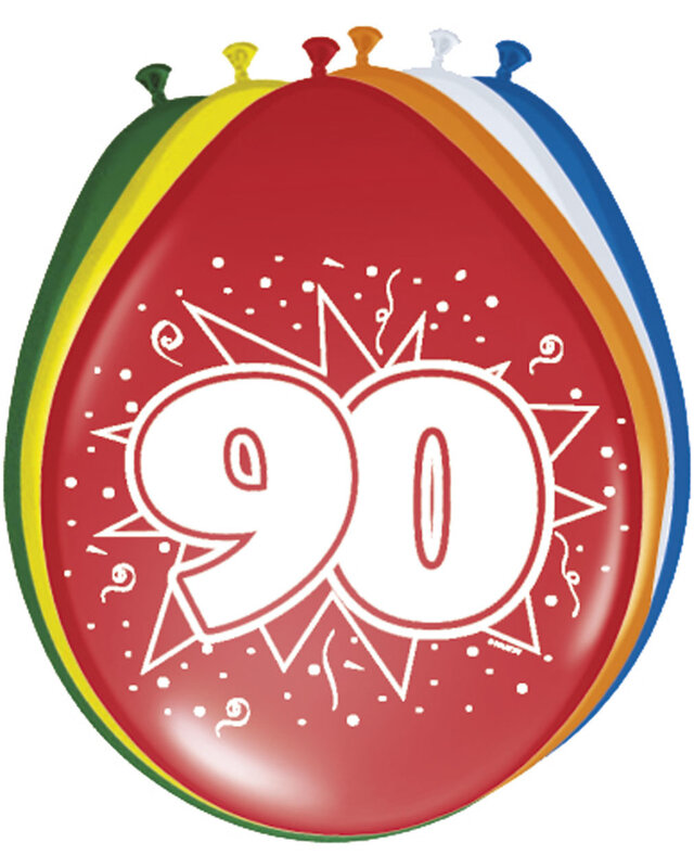 Folat Folat ballon 90Jaar 8 stuks