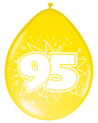Folat Ballonnen 95Jaar Leeftijd Versiering 30 Cm 8 Stuks