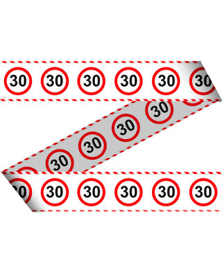 Folat Afzetlint 30 Jaar Leeftijd Versiering Verkeersbord 15 Meter