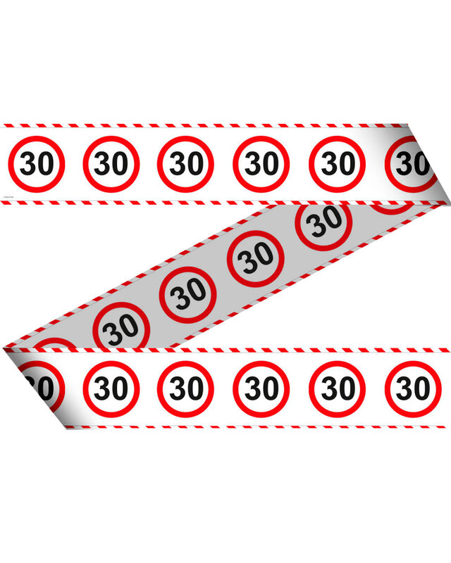 Folat Afzetlint 30 Jaar Leeftijd Versiering Verkeersbord 15 Meter