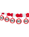 Folat Slingers 60 Jaar Met Onderhanger Leeftijd Versiering Verkeersbord 4 Meter vlaggenlijn