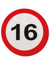 Folat Servetten 16 Jaar Leeftijd Versiering Verkeersbord 20 Stuks