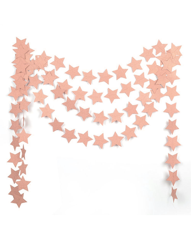 Q2party Sterren Slingers Rose Goud 4m