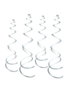 Q2party Zilveren Hang Decoratie Swirl Slingers 55cm 6 Stuks