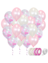 Q2party Roze & Witte Ballonnen Gender Reveal Babyshower Versiering 30 Stuks