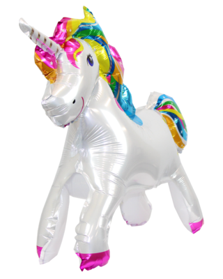 Q2party Eenhoorn Folie Ballon 3D Unicorn Versiering 40 cm
