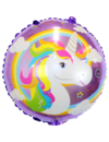 Q2party Eenhoorn Folie Ballon Rond Unicorn Versiering 45 Cm