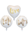 Q2party Mr & Mrs Huwelijk Versiering 40 Cm 3 Stuks