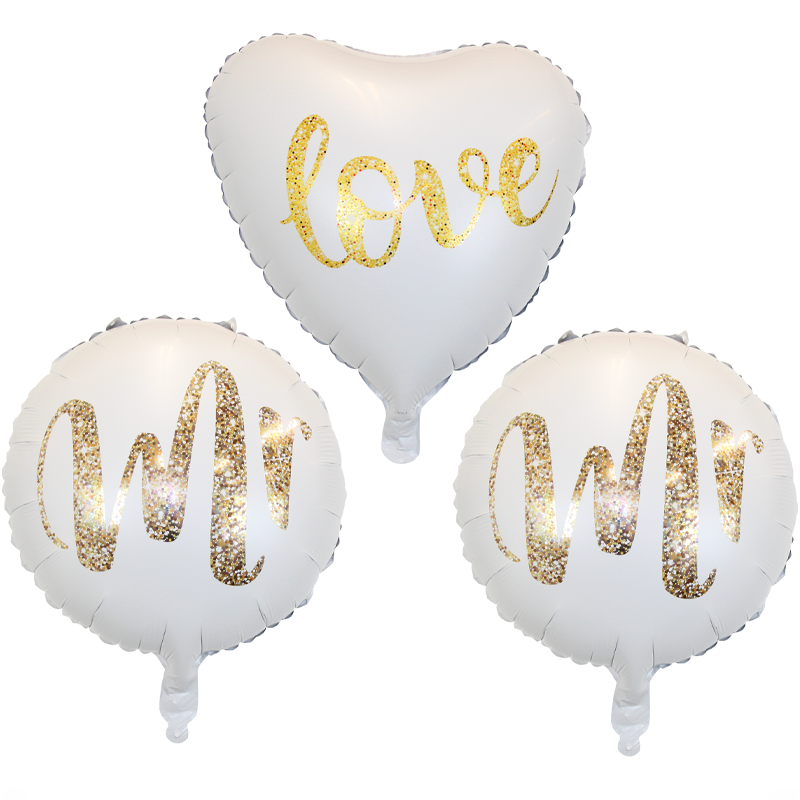 Q2party Mr & Mr Huwelijk Versiering 40 Cm 3 Stuks