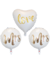 Q2party Mrs & Mrs Huwelijk Versiering 40 Cm 3 Stuks