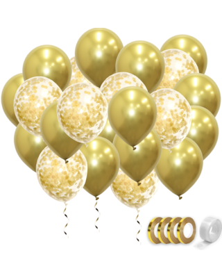 Q2party Gouden Ballonnen Confetti Ballon Versiering 75 Stuks