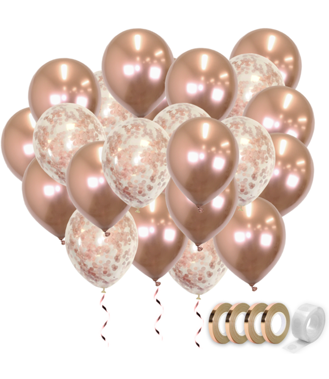 Q2party Rose Gouden Ballonnen Confetti Ballon Versiering 20 Stuks