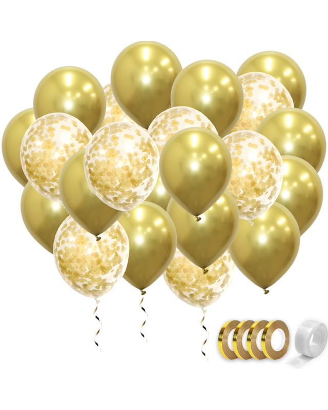 Q2party Gouden Ballonnen Confetti Ballon Versiering 20 Stuks