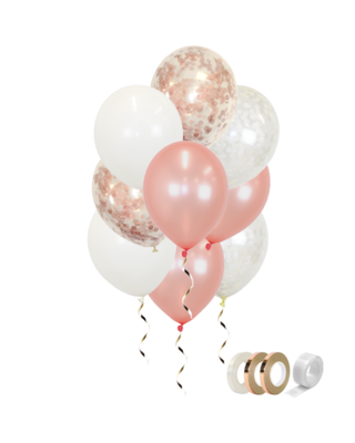 Q2party Rose Gouden Witte Ballonnen Confetti Ballon Huwelijk Versiering 40 Stuks