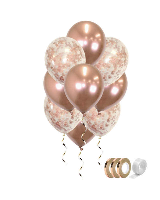 Q2party Rose Gouden Ballonnen Confetti Ballon Huwelijk Versiering 40 Stuks