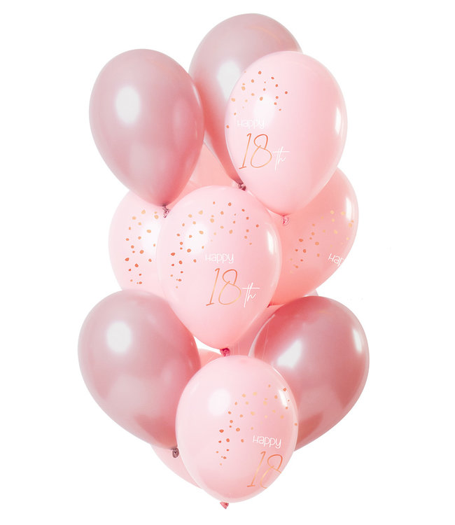 Folat Elegant Lush Blush Ballonnen 18 Jaar Versiering 30 Cm 12 Stuks