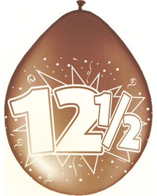 Folat 12,5 Jaar Jubileum Ballonnen Huwelijk Versiering 30 Cm 8 Stuks