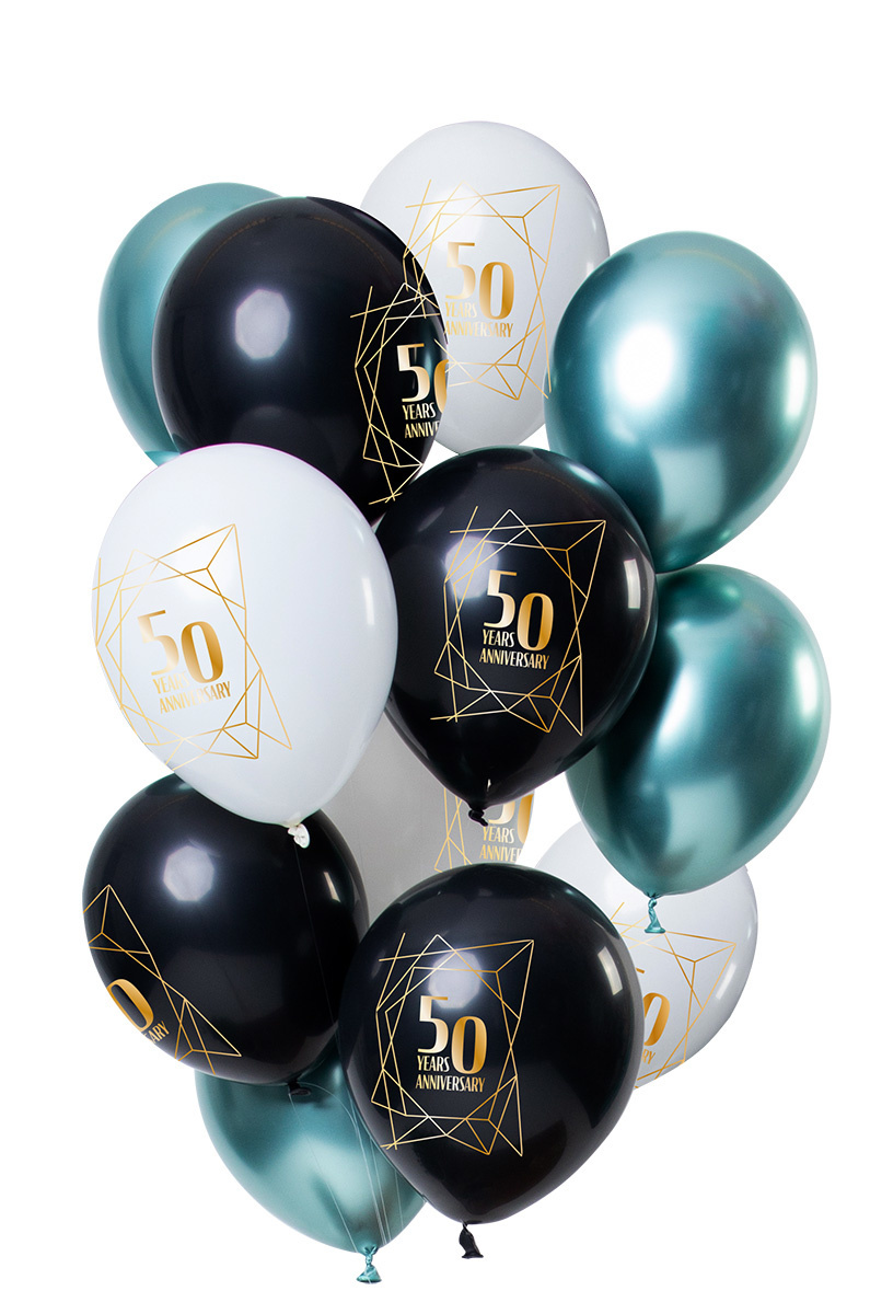 Folat 50 Jaar Jubileum Ballonnen Huwelijk Versiering 30 Cm 12 Stuks