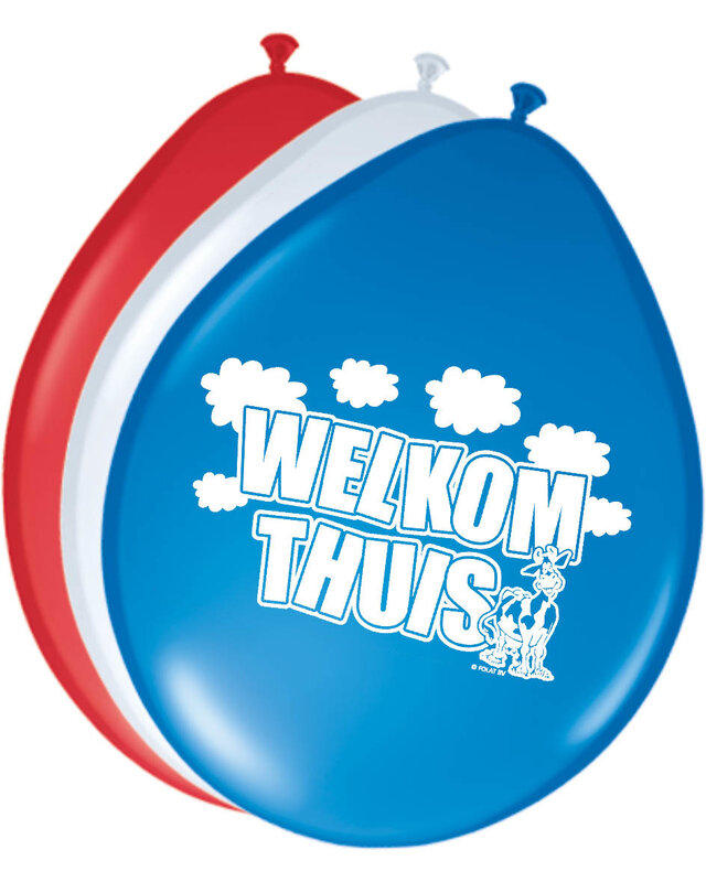 Folat Welkom Thuis Ballonnen Versiering 30 Cm 8 Stuks
