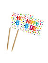 Folat Cocktailprikkers Happy Birthday Dots 50 Stuks