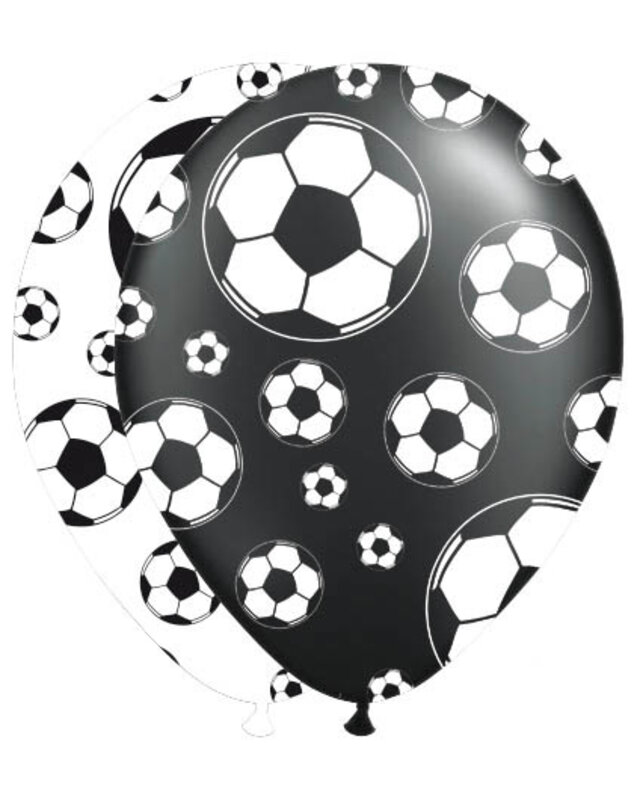 Folat Voetbal Ballonnen Versiering 30 Cm 8 Stuks