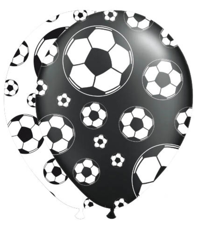 Folat Voetbal Ballonnen Versiering 30 Cm 8 Stuks