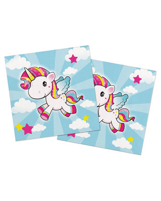 Folat Eenhoorn Servetten Unicorn Verjaardag Versiering 33X33 Cm 20 Stuks