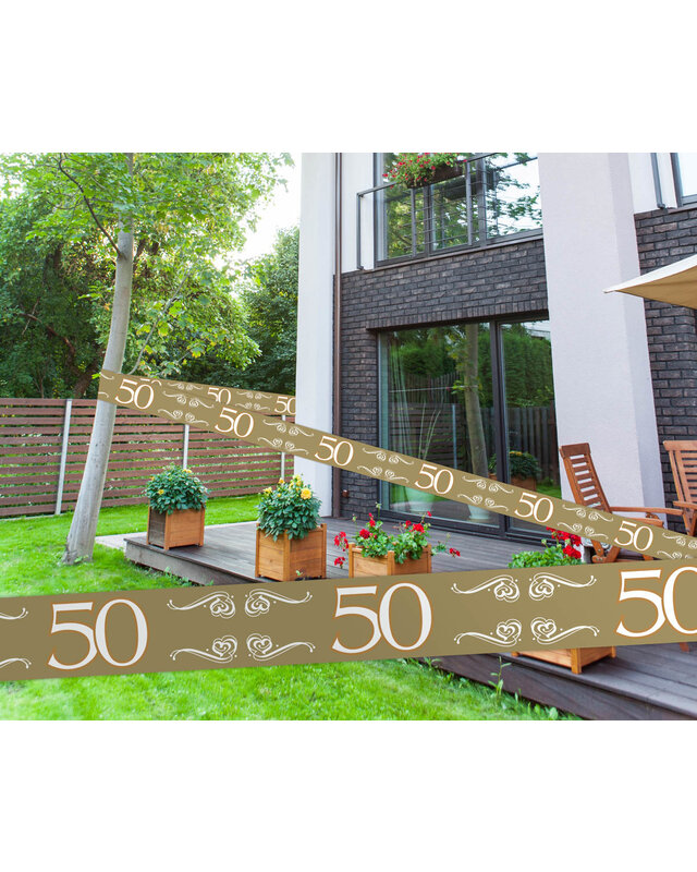 Folat Afzetlint 50 Jaar Goud Jubileum Versiering 15 Meter