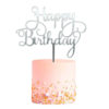 Happy Birthday Taartopper Taart Versiering Zilver