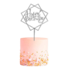 Happy Birthday Taartopper Taart Versiering Zilver