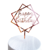 Happy Birthday Taartopper Taart Versiering Rose Goud