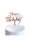 Q2party Happy Birthday Taartopper Taart Versiering Rose Goud