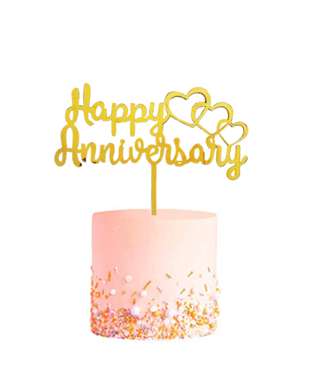 Q2party Huwelijk Bruiloft Taartopper Taart Versiering Goud