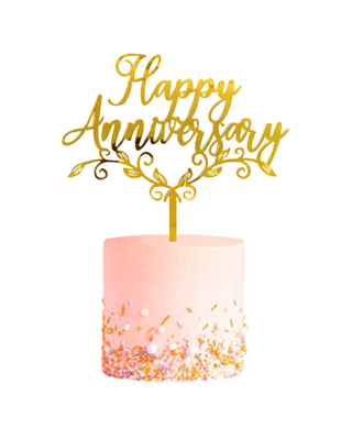 Q2party Huwelijk Bruiloft Taartopper Taart Versiering Goud