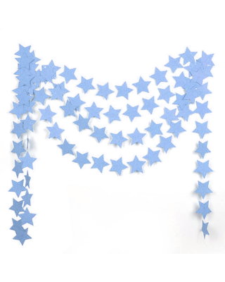 Q2party Sterren Slinger Blauw Sterretjes Versiering 4 Meter